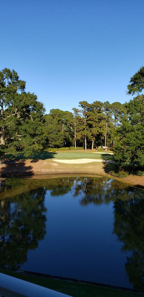 view from the balcony of the 8th green of Magnolia golf course