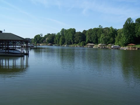 Up the Cove from dock.