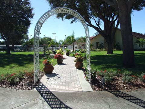 Entrance to pool area