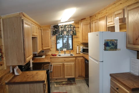 Kitchen stocked with the basic 'staples', flour/sugar, coffee, spices, etc