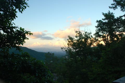 East view from deck at sunset