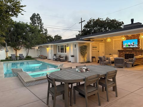 Plenty of space to dine outside on a warm evening.