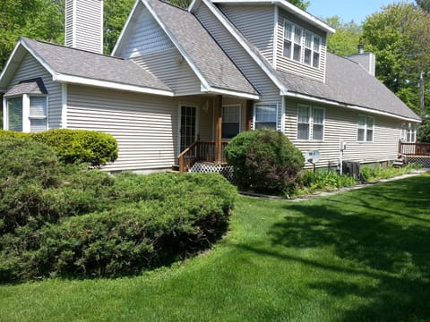House is located on a double lot, lots of yard space.
