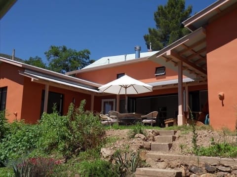 Courtyard with French doors to living room and bedrooms