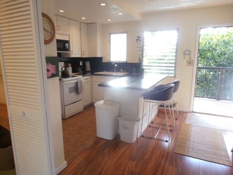 Afternoon light into the kitchen