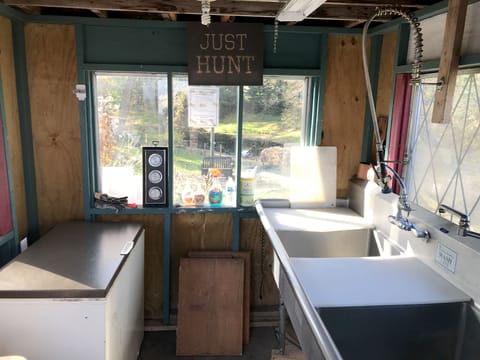 Room for 3 people to clean fish and game.