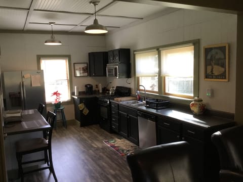 Open kitchen with breakfast nook