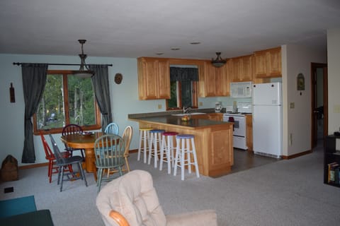 An open floor plan makes for easy conversation!