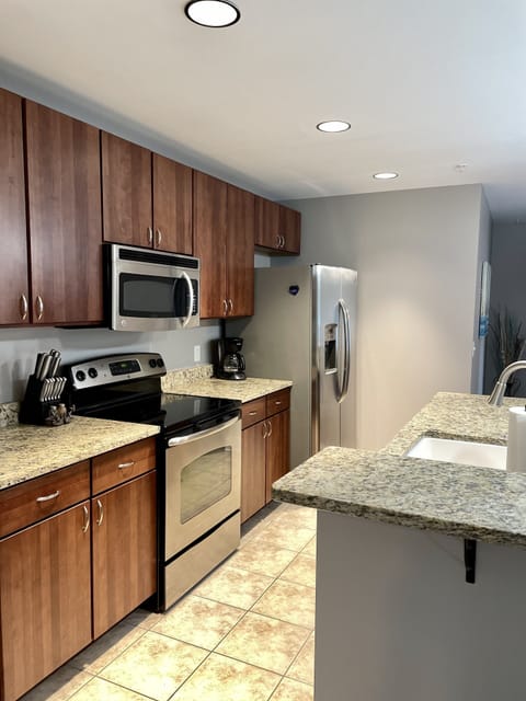 Fully stocked kitchen for all your cooking needs 