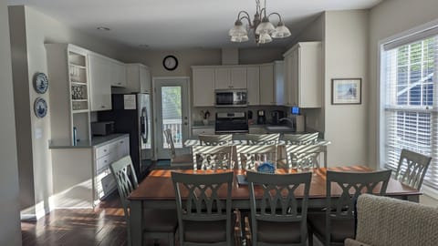 Dining area, table seats 8, total seating for 12