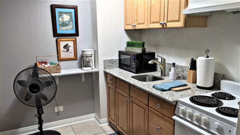 Kitchen are in studio A.  Coffee and Tea provided.