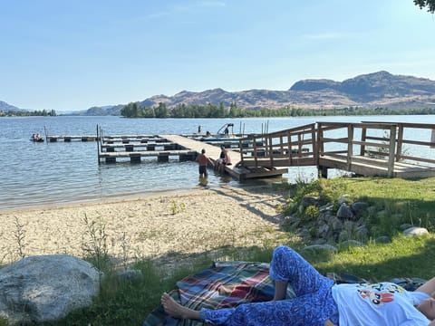 A beautiful private beach with Sandy areas for young children