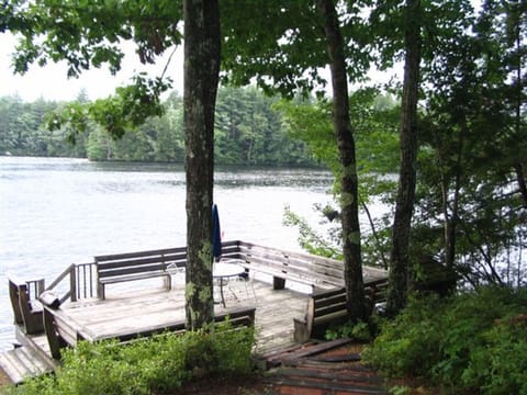 Relax on the deck overlooking Webster Lake!