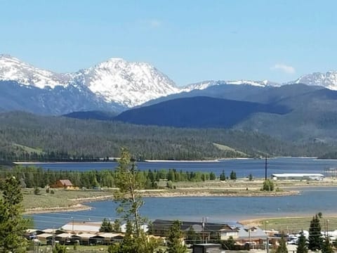 Lake Granby is a one minute drive.