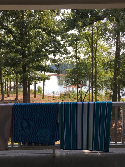 view from porch to the lake