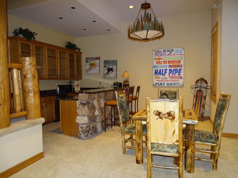 Walkout basement bar area