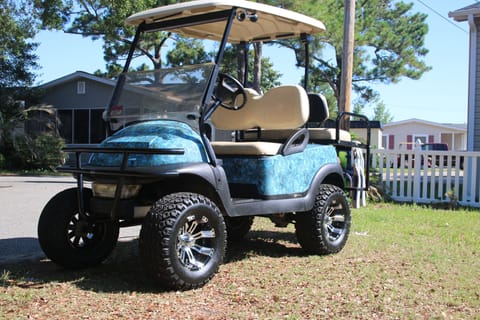 Cool golf cart ready to roll