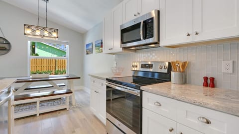 Fully Stocked Kitchen | Utensils, Pots, Pans, Dining-ware, Glassware. 