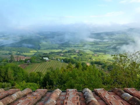 The view from the large upstairs terrace--San Gimignano and Volterra from here!