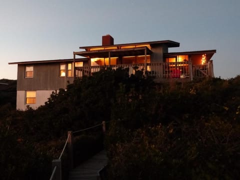 Heckman House in the evening, taken from the beach