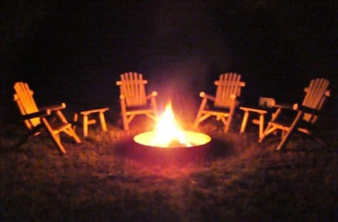 Bonfire Pit with Log chairs