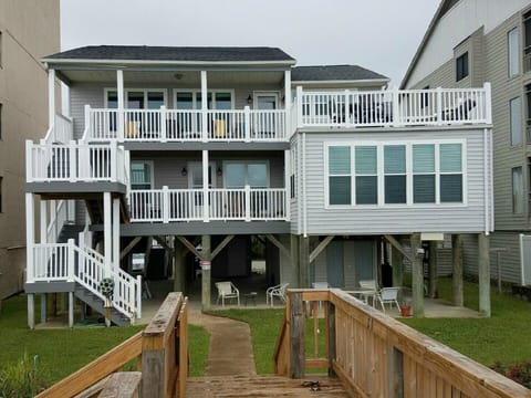 View of the Beach House from the dune walkover