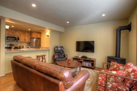 The living area, gas stove 50" smart tv with cable, blu-ray.dvd, netflix, amazon