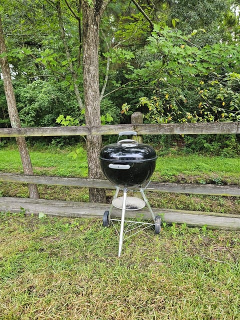 charcoal grill available for use