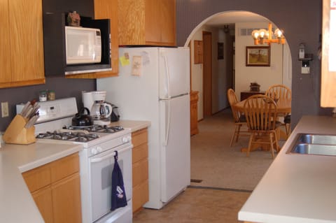 Kitchen is fully equipped.