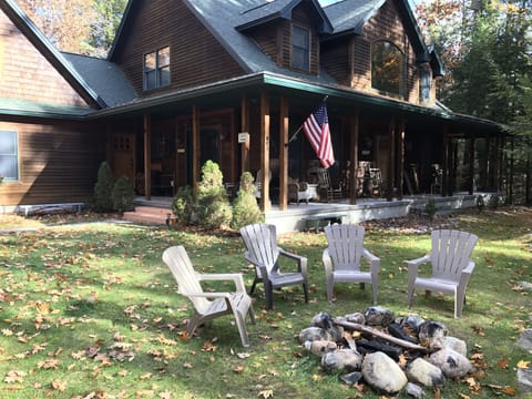 Fire pit in front yard