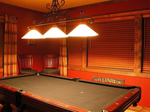 The Billiard Room. 7 ft. Mahogany Table TV & DirecTV. Next to Study and Kitchen
