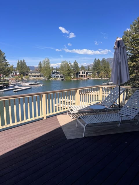 View from upper deck off master bedroom boat room