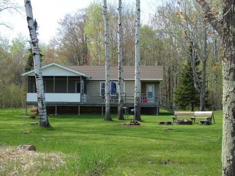 fire pit in the front yard
