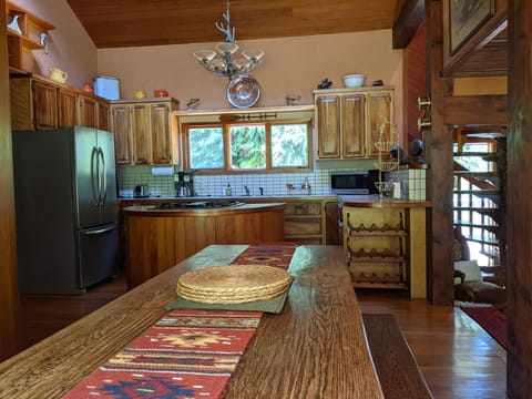 Bench style dining room table