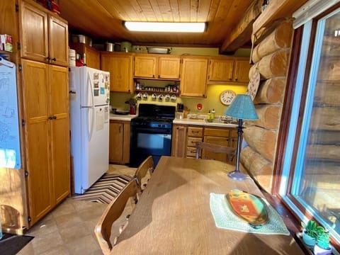 Kitchen with new gas stove