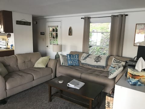 Comfy couches for relaxing and watching TV.  