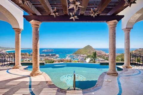 Infinity Pool looking out over the Marina, Sea of Cortez and the Pacific Ocean