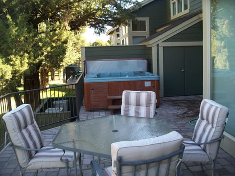 Deck and hot tub