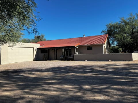 Front door and garage entrance
