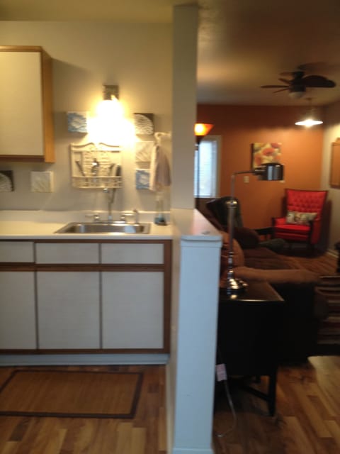 When you walk in the front door.
