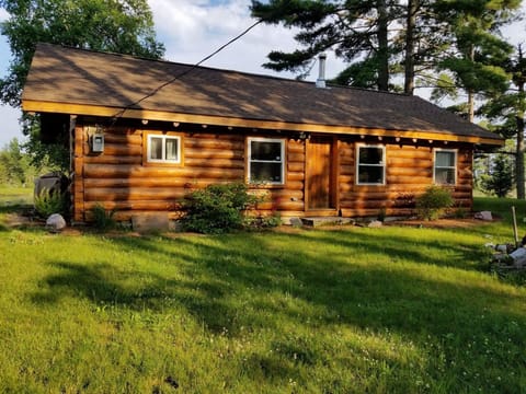 Hand built log cabin 