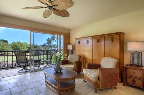 Second bedroom with ocean/park view and lanai