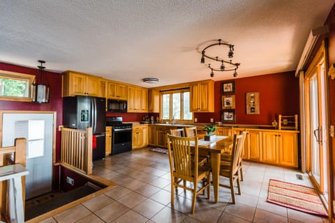 Kitchen with new Whirlpool appliance package and all of your cooking needs.