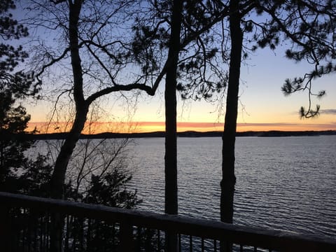 Winter sunset off the deck.