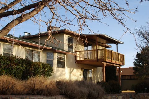 Back yard and balcony off master