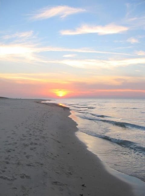 Sunset over McKinley St Beach -- Lake Michigan, Union Pier Oct 2009