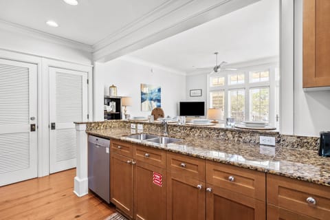 Kitchen Opens into the Living Room