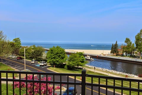 View of Harborwalk to the beach, 1 block from house