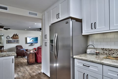 Kitchen Opens to Living/Dining Room
