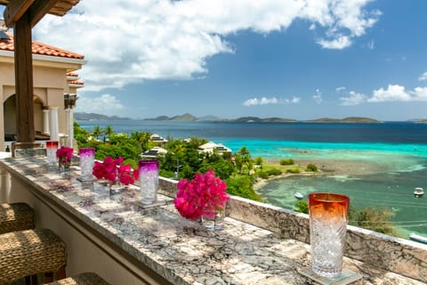 Drink, eat and/or view from the outside bar and balcony